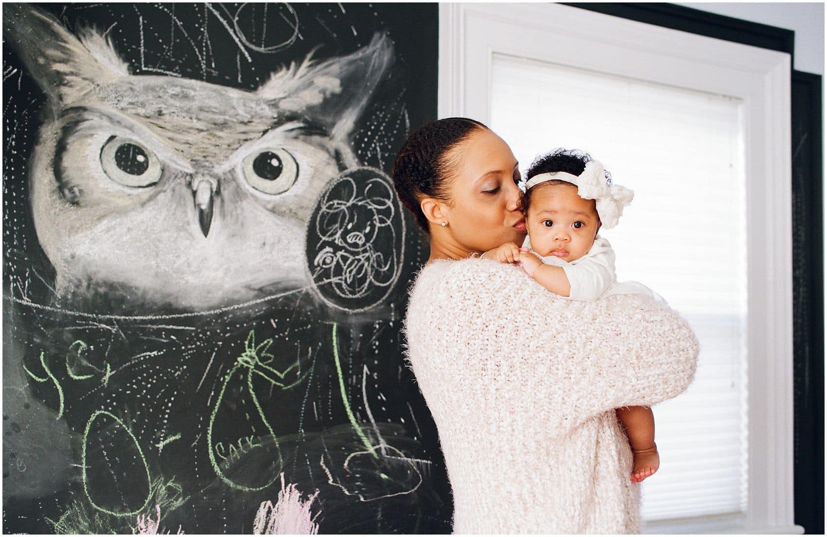 great interior decor during our family photo session at home with baby girl in New York