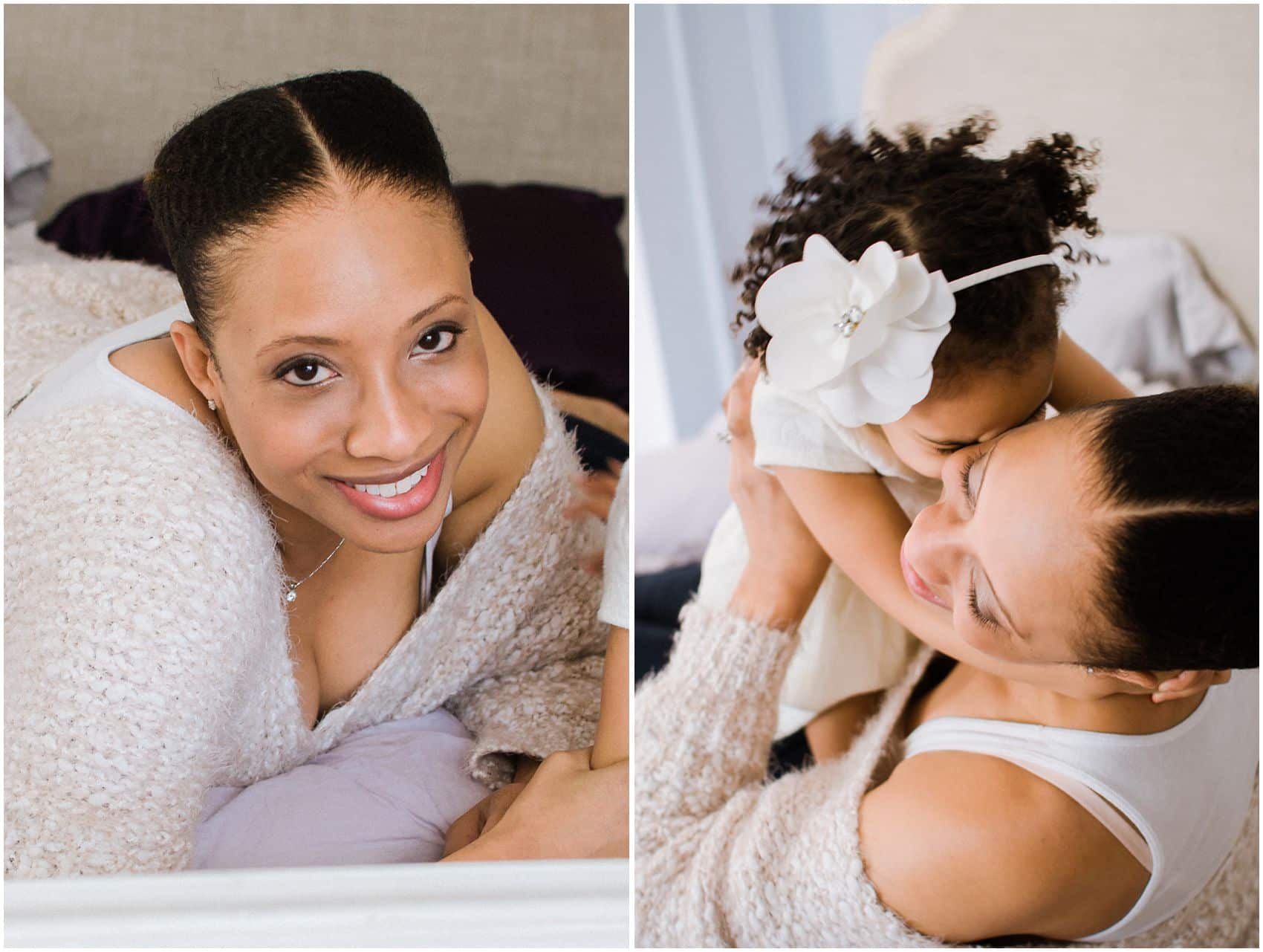 mother and daughter lifestyle portaits at home in New York