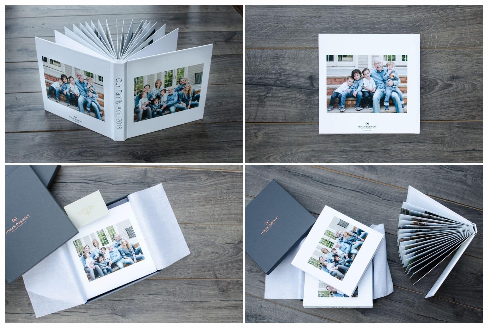 matching heirloom family albums for kids parents and grandparents of their extended family session in NYC